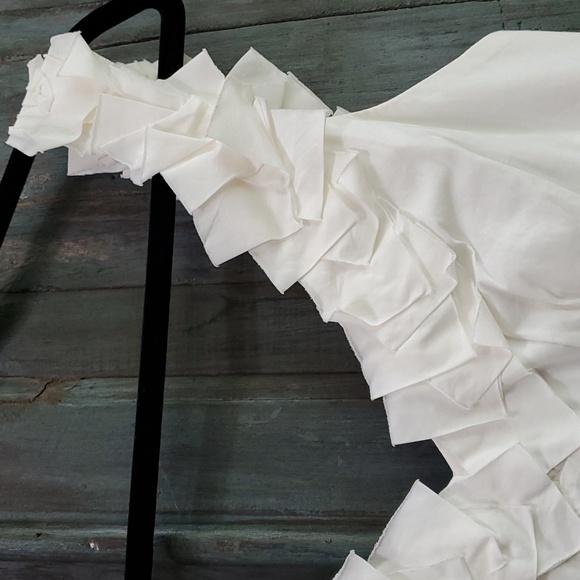 BCBGMaxAzria Kerry Coral Reef Ruffle V-Neck Mini Dress, Size 4 - Picture 9 of 11